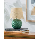 Contract furniture - Round Glazed Ceramic Table Lamp - www.oroatrade.com
