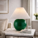 Hospitality furniture - Pleated White Fabric Table Lamp - www.oroatrade.com