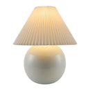 Hospitality furniture - Pleated White Fabric Table Lamp - www.oroatrade.com
