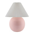 Hospitality furniture - Pleated White Fabric Table Lamp - www.oroatrade.com