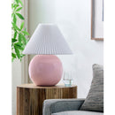 Hospitality furniture - Pleated White Fabric Table Lamp - www.oroatrade.com