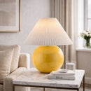 Hospitality furniture - Pleated White Fabric Table Lamp - www.oroatrade.com