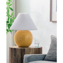 Hospitality furniture - Pleated White Fabric Table Lamp - www.oroatrade.com