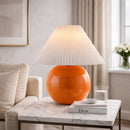 Hospitality furniture - Pleated White Fabric Table Lamp - www.oroatrade.com