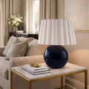 Modern European furniture - Scalloped White Fabric Table Lamp - www.oroatrade.com