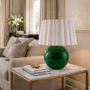Modern European furniture - Scalloped White Fabric Table Lamp - www.oroatrade.com