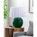Modern European furniture - Scalloped White Fabric Table Lamp - www.oroatrade.com