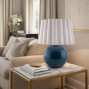 Modern European furniture - Scalloped White Fabric Table Lamp - www.oroatrade.com