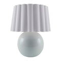 Modern European furniture - Scalloped White Fabric Table Lamp - www.oroatrade.com