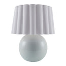 Modern European furniture - Scalloped White Fabric Table Lamp - www.oroatrade.com