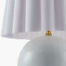 Modern European furniture - Scalloped White Fabric Table Lamp - www.oroatrade.com