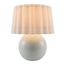 Modern European furniture - Scalloped White Fabric Table Lamp - www.oroatrade.com