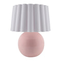 Modern European furniture - Scalloped White Fabric Table Lamp - www.oroatrade.com