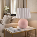 Modern European furniture - Scalloped White Fabric Table Lamp - www.oroatrade.com