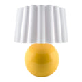 Modern European furniture - Scalloped White Fabric Table Lamp - www.oroatrade.com