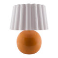 Modern European furniture - Scalloped White Fabric Table Lamp - www.oroatrade.com
