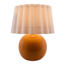 Modern European furniture - Scalloped White Fabric Table Lamp - www.oroatrade.com
