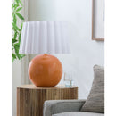 Modern European furniture - Scalloped White Fabric Table Lamp - www.oroatrade.com