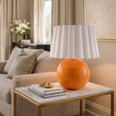 Modern European furniture - Scalloped White Fabric Table Lamp - www.oroatrade.com