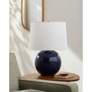 Modern European furniture - Glazed Globe Ceramic Table Lamp - www.oroatrade.com