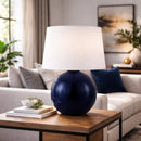 Modern European furniture - Glazed Globe Ceramic Table Lamp - www.oroatrade.com