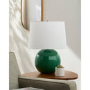 Modern European furniture - Glazed Globe Ceramic Table Lamp - www.oroatrade.com