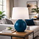 Modern European furniture - Glazed Globe Ceramic Table Lamp - www.oroatrade.com