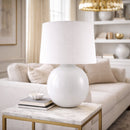 Modern European furniture - Glazed Globe Ceramic Table Lamp - www.oroatrade.com