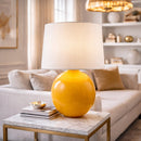 Modern European furniture - Glazed Globe Ceramic Table Lamp - www.oroatrade.com