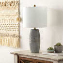 Hospitality furniture - Glazed Gray Ceramic Table Lamp - www.oroatrade.com