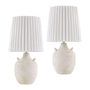 Hospitality furniture - Ceramic Fluted Linen Table Lamps (2) - www.oroatrade.com