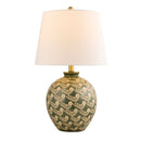 Modern European furniture - Green Ceramics Floral Table Lamp - www.oroatrade.com