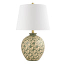 Modern European furniture - Green Ceramics Floral Table Lamp - www.oroatrade.com