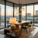 Modern European furniture - Green Ceramics Floral Table Lamp - www.oroatrade.com