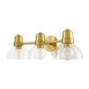 Contract furniture - Clear Glass Gold Wall Lamp - www.oroatrade.com