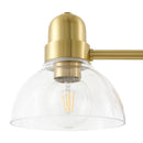 Contract furniture - Clear Glass Gold Wall Lamp - www.oroatrade.com