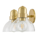 Contract furniture - Clear Glass Gold Wall Lamp - www.oroatrade.com