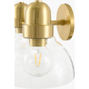 Contract furniture - Clear Glass Gold Wall Lamp - www.oroatrade.com