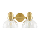 Contract furniture - Clear Glass Gold Wall Lamp - www.oroatrade.com