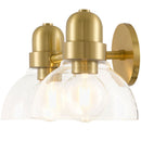 Contract furniture - Clear Glass Gold Wall Lamp - www.oroatrade.com