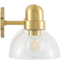 Contract furniture - Clear Glass Gold Wall Lamp - www.oroatrade.com