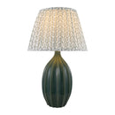 Hospitality furniture - Green Fluted Ceramic Table Lamp - www.oroatrade.com