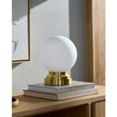 Hospitality furniture - White Glass Globe Table Lamp - www.oroatrade.com