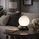 Hospitality furniture - White Glass Globe Table Lamp - www.oroatrade.com