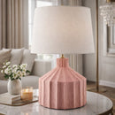 Hospitality furniture - Fluted Ceramic Accent Table Lamp - www.oroatrade.com