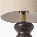 Modern European furniture - Glazed Black Ceramic Table Lamp - www.oroatrade.com
