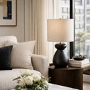 Modern European furniture - Glazed Black Ceramic Table Lamp - www.oroatrade.com