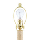 Contract furniture - Cream Travertine Accent Table Lamp - www.oroatrade.com