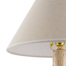 Contract furniture - Cream Travertine Accent Table Lamp - www.oroatrade.com