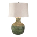 Contract furniture - Sandblasted Green Glass Table Lamp - www.oroatrade.com